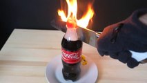 EXPERIMENT Glowing 1000 degree KNIFE VS COCA COLA