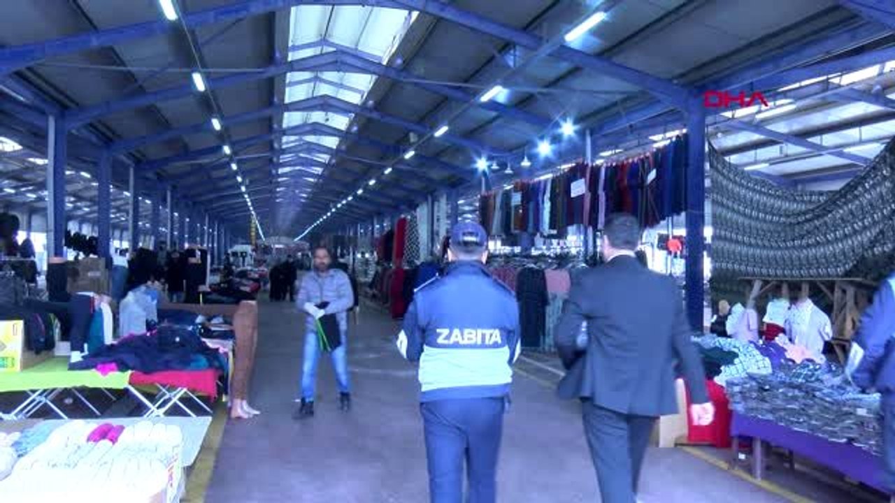Tekirdağ Trakya'nın en büyük giyim pazarına, 'koronavirüs' arası