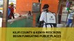 Kilifi County and Kenya Redcross begin fumigating public places