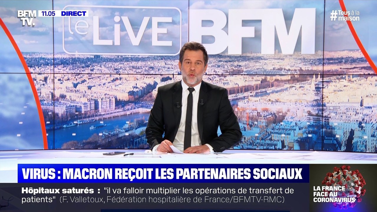 Virus : Macron reçoit les partenaires sociaux - 27/03