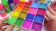 Learn Colors Numbers Slime Counting Surprise Toys All Colors Combined Slime Glitter Case Toys For Kids
