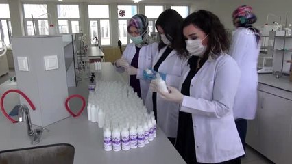 Cumhuriyet Üniversitesi el dezenfektanı üretti