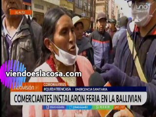 Feria de la zona Ballivián no obedece normativa de emergencia sanitaria en Bolivia