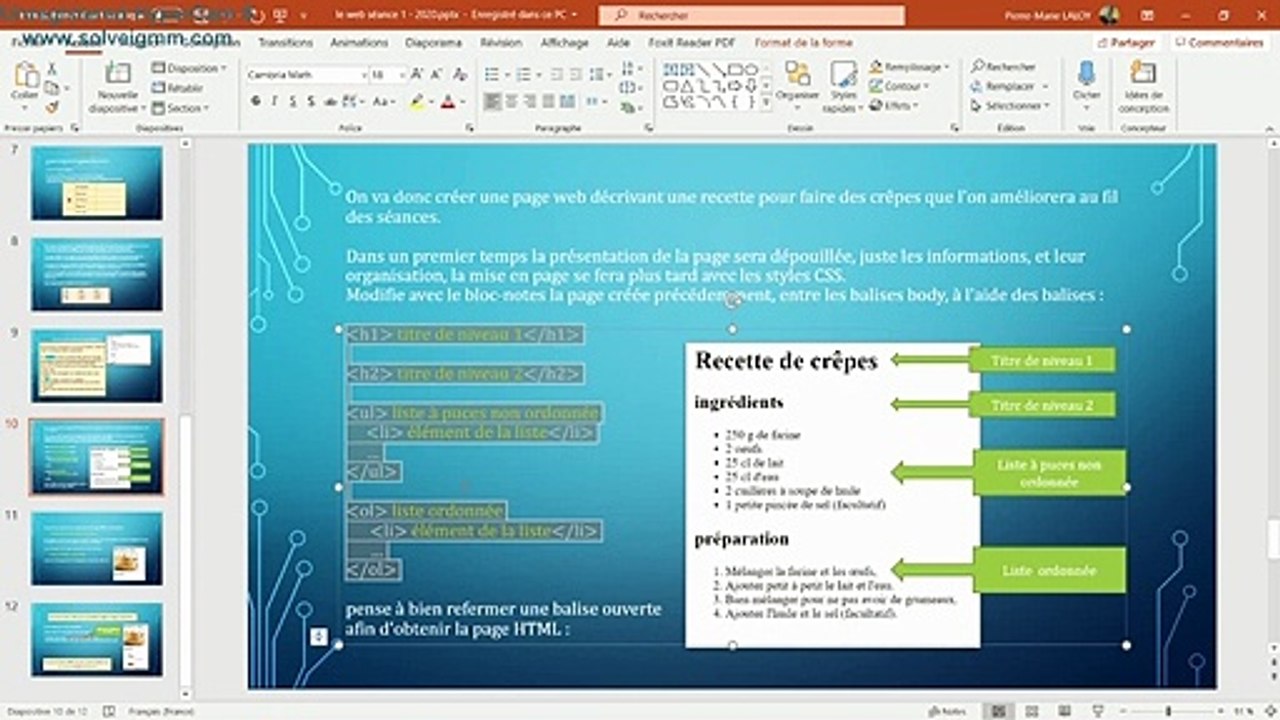 Tuto HTML -  SNT -  LXM