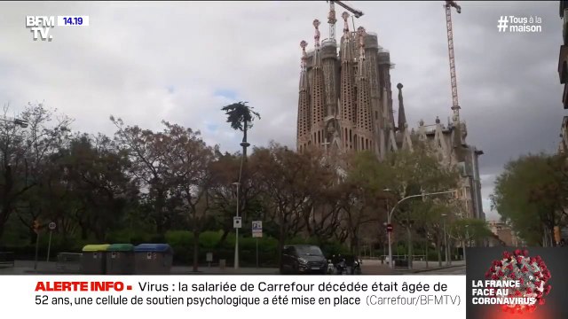Coronavirus: les rues de Barcelone sont pratiquement désertes