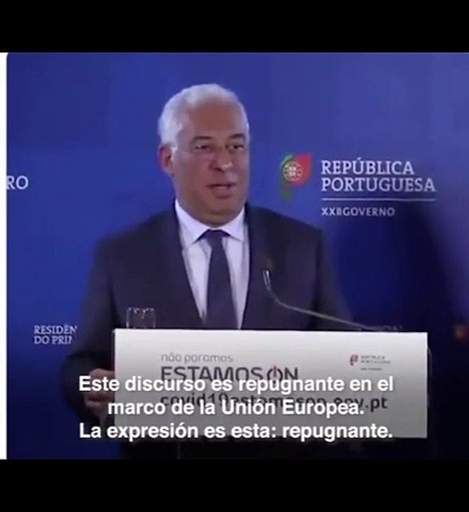 El discurso de Antonio Costa saliendo en defens...