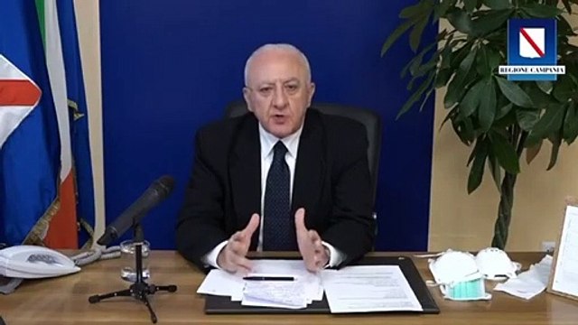 VINCENZO DE LUCA - MASCHERINE DI BUNNY - CORONAVIRUS CAMPANIA