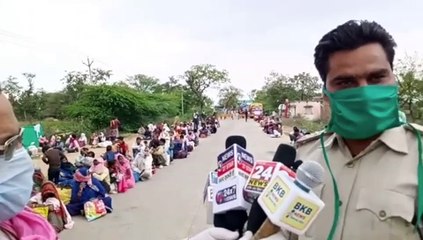 मप्र बॉर्डर पर अचानक लौटे 450 मज़दूर, प्रशासन में मचा हड़कंप