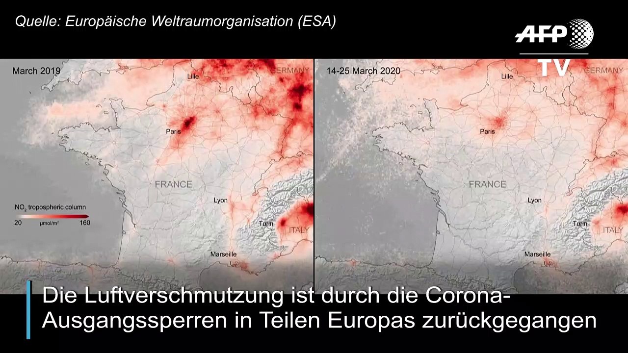 Coronavirus: Luftverschmutzung in Europa geht zurück