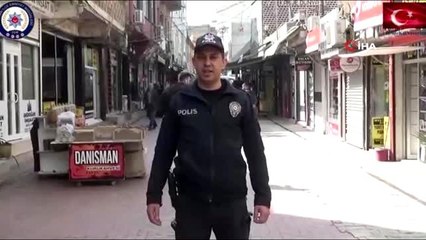 Nusaybin polisinde Türkçe ve Kürtçe 'Evde Kal' klibi