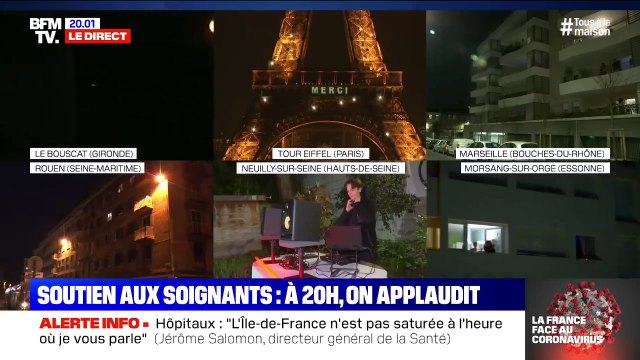 Aux fenêtres, les Français applaudissent les soignants ce vendredi