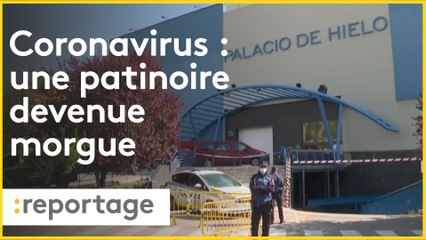 Coronavirus : une patinoire transformée en morgue à Madrid