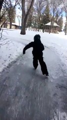 Ice Skating Through Trees
