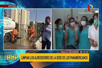 VES: se realizó desinfección de los exteriores de la Villa Panamericana