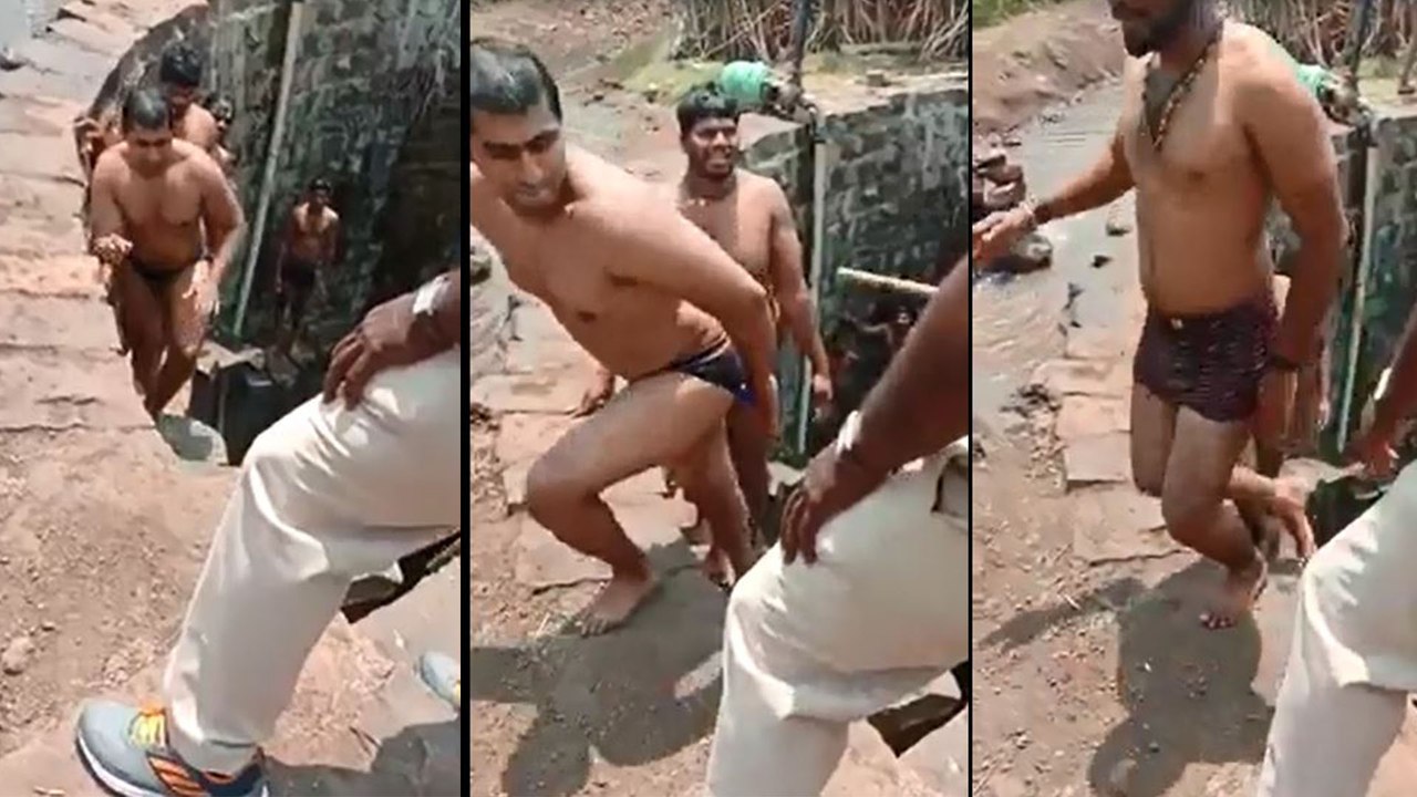 Police take a class to swimmers in village