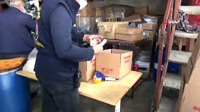 2 milyon liralık sahte dezenfektan ve şampuan ele geçirildi