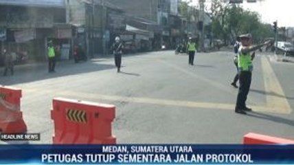 Cegah Virus Corona, Jalan Protokol di Medan Ditutup