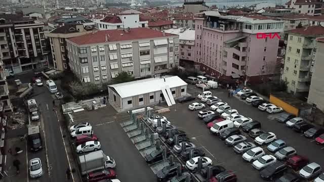 PENDİK DEVLET HASTANESİ ÖNÜNE EK PREFABRİK YAPI YAPILIYOR