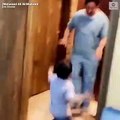 طبيب سعودي يحرم من احتضان طفله بسبب كورونا
