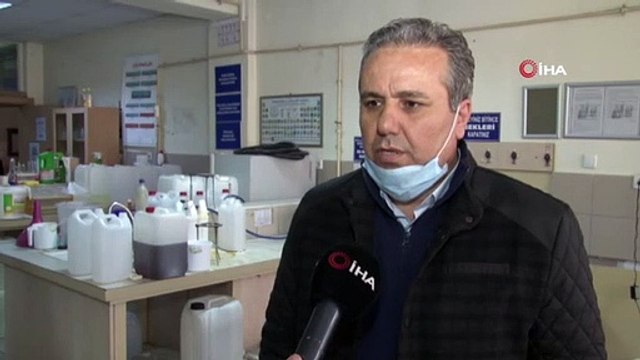 Meslek lisesi 15 günde 100 tondan fazla dezenfektan üretti