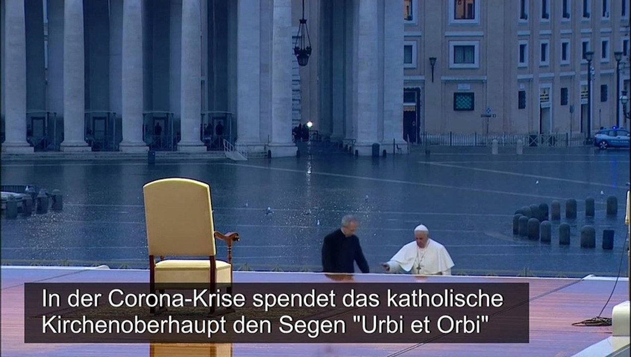 Historischer Papst-Segen vor menschenleerem Petersplatz