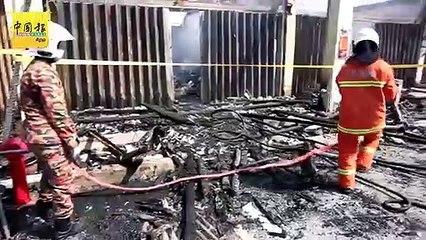 无情火吞噬11店屋  55住户及时逃出