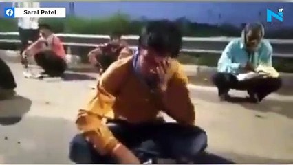 Watch: Migrant worker breaks down upon getting food after 3 days