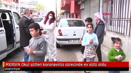 MERSİN Okul sütleri koronavirüs sürecinde ev sütü oldu