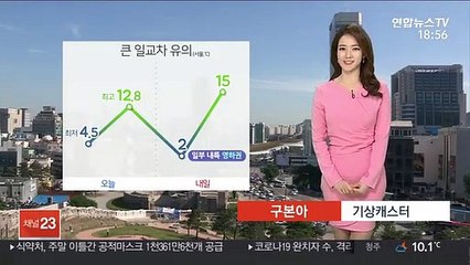 [날씨] 내일 맑고 공기질 깨끗…큰 일교차 유의