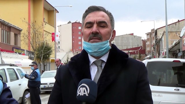 Ahlat'ta cadde ve sokaklar koronavirüse karşı ilaçlı suyla yıkandı - BİTLİS