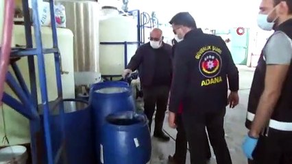 Adana’da 2 milyon liralık sahte dezenfektan ve şampuan ele geçirildi