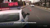 Ağrı'da 'Evde kal' yazısı polis arabalarında