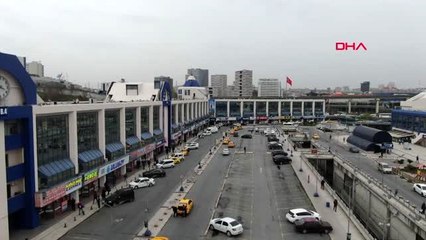 İSTANBUL-OTOGARDAKİ SON DAKİKA YOĞUNLUĞU HAVADAN GÖRÜNTÜLENDİ
