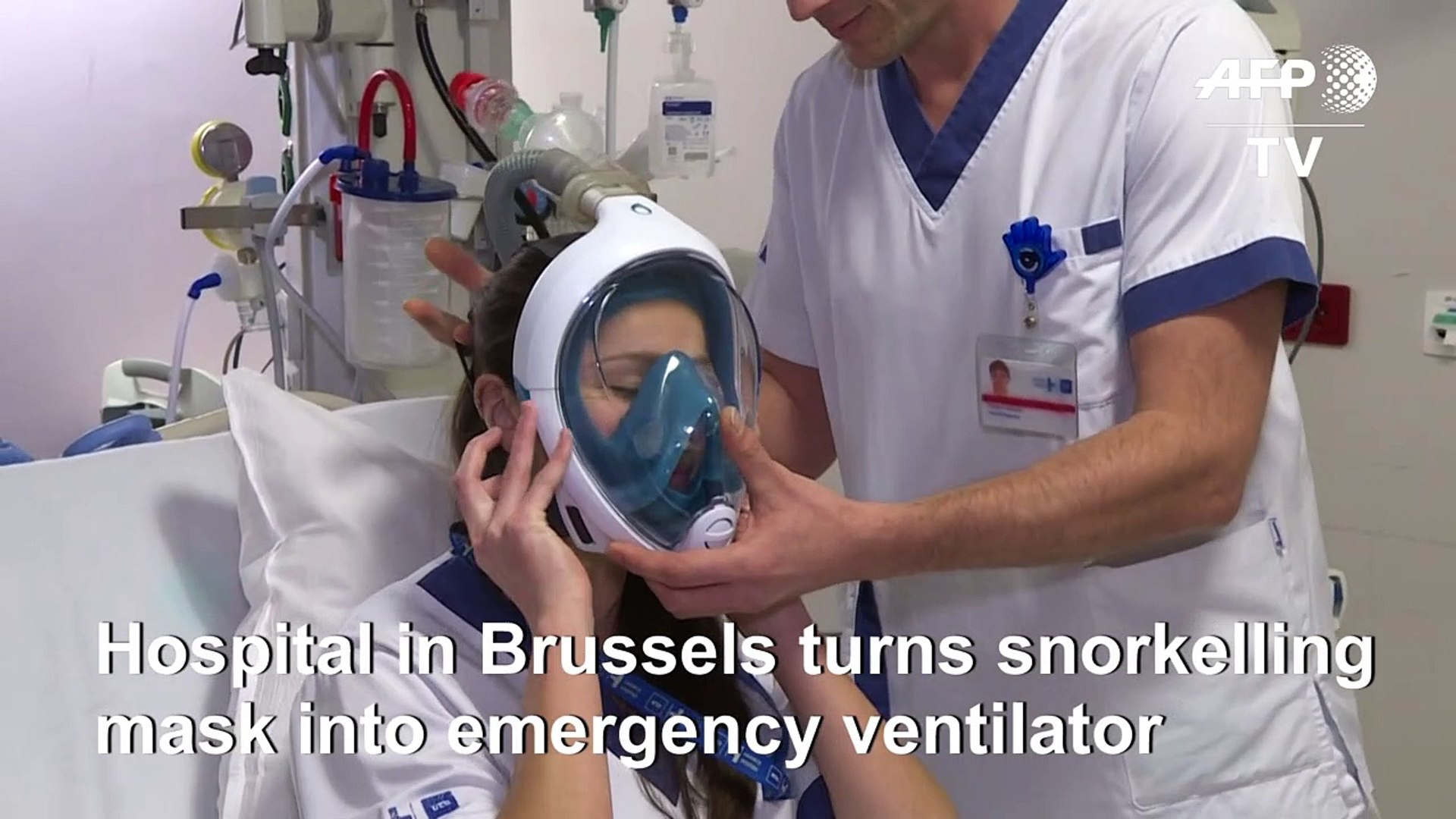Coronavirus: Belgian hospital converts snorkelling masks into emergency  ventilators - Vidéo Dailymotion