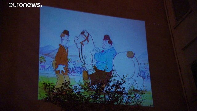 Momentos mágicos durante la cuarentena en un barrio de Lyon