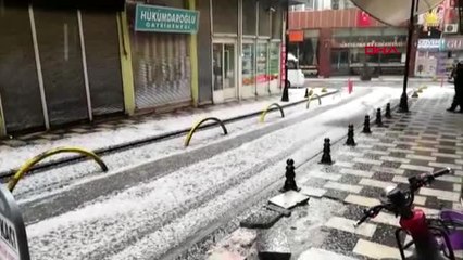 Malatya'da dolu yağdı