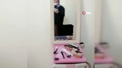 Yasağa rağmen evini kuaför salonuna çevirdi