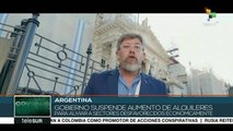 Argentina: Gobierno suspende desalojos y aumento de alquileres