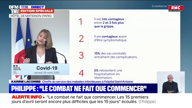 Karine Lacombe (cheffe de service en maladies infectieuses): chaque personne infectée peut en contaminer entre deux et trois autres