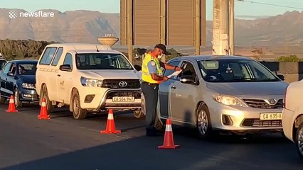 Coronavirus: Roadblocks enforce lockdown in Cape Town's Khayelitsha township
