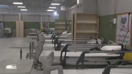 Irán convierte su mayor centro comercial en hospital