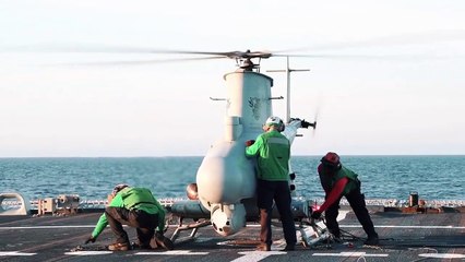 The Military Secret MQ-8B Fire Scout Flight Operations Aboard USS Milwaukee