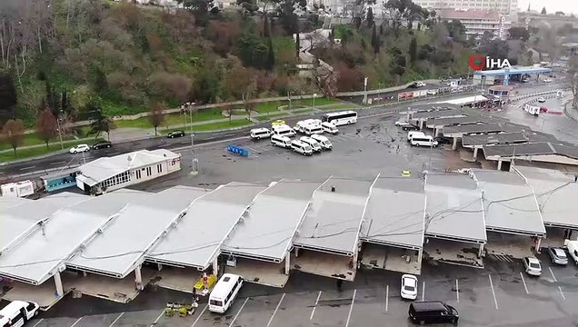 Harem Otogarı Koronavirüs salgını nedeniyle faaliyetlerini durdurdu