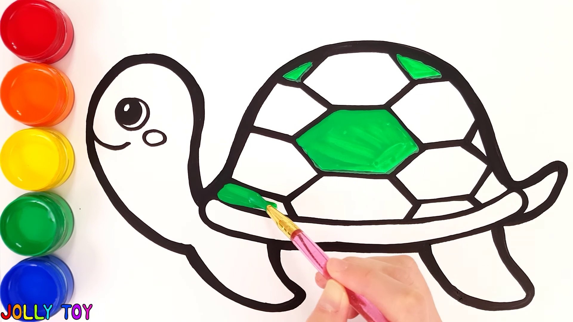 Glitter Cute Turtle coloring and drawing for Kids, Toddlers - Jolly Toy Art  - video Dailymotion