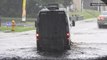 Roads and streets underwater during torrential flooding