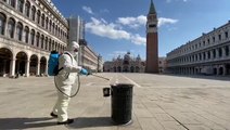 Public areas disinfected in Venice