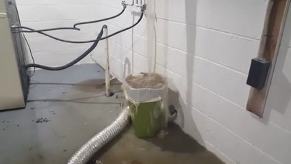 Basement overflowed as floodwaters spill inside