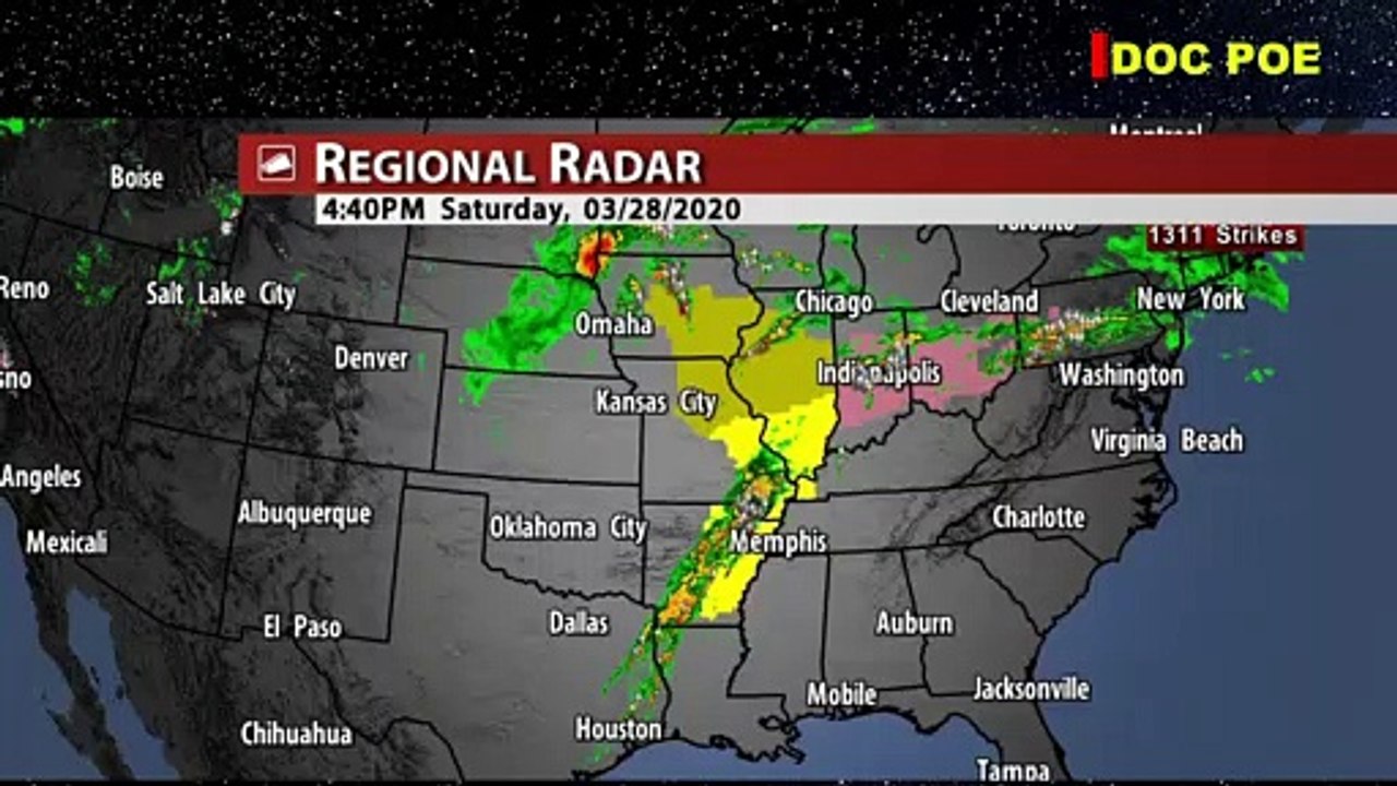 PODEROSO TORNADO SOBRE ARKANSAS, USA | hoy 28 de marzo 2020