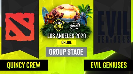 Dota2 - Evil Geniuses vs. Quincy Crew - Game 2 - Group Stage - NA - ESL One Los Angeles