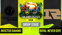 Dota2 - Royal Never Give Up vs.  Invictus Gaming - Game 1 - Group Stage - CN - ESL One Los Angeles
